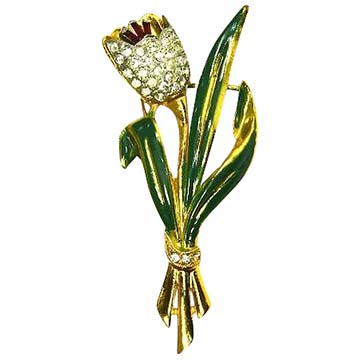 Coro Tulip Trembler brooch